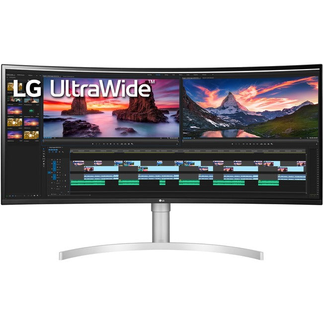 LG Ultrawide 38WN95C-W 38" Class UW-QHD+ Curved Screen Gaming LCD Monitor - 21:9 - White - 38WN95C-W.AUS