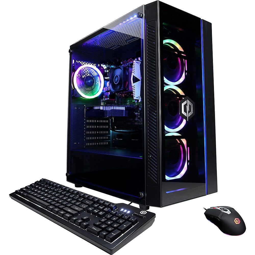 CyberPowerPC - Gamer Master Gaming Desktop - AMD Ryzen 3 3100 - 8GB Memory - NVIDIA GeForce RTX 3050 - 500GB SSD - Black -