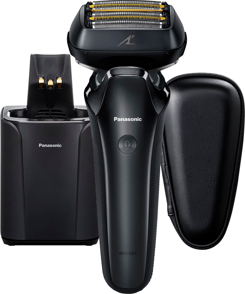 Panasonic - Arc6 Six-Blade Wet/Dry Electric Shaver with Automatic Cleaning and Charging Station - Black -