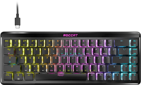 ROCCAT - Vulcan II Mini Air 65% Wireless Optical Mechanical Gaming Keyboard with RGB Illumination - Black -